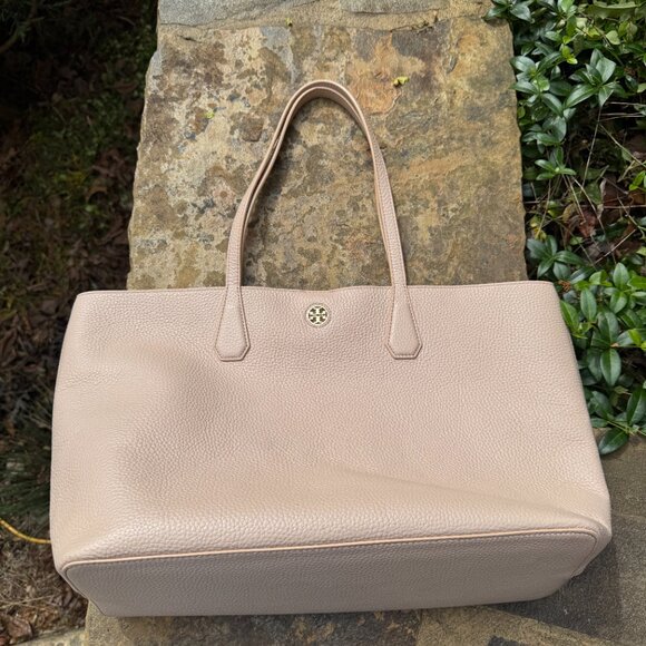 Tory Burch Light Pink Pebbled Leather Tote - Picture 10 of 10